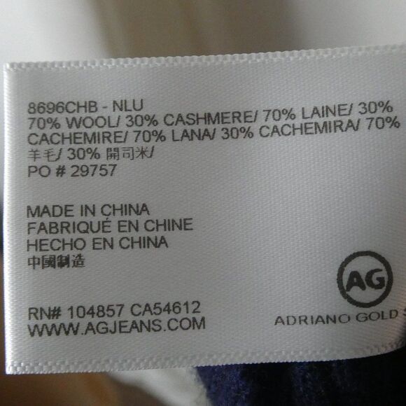 AG Adriano Goldschmied Wool Cashmere Sweater VNeck - Picture 7 of 10